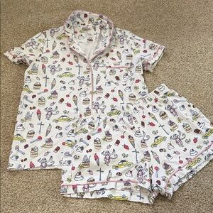NWOT Roller Rabbit Caffe Panna pajama set